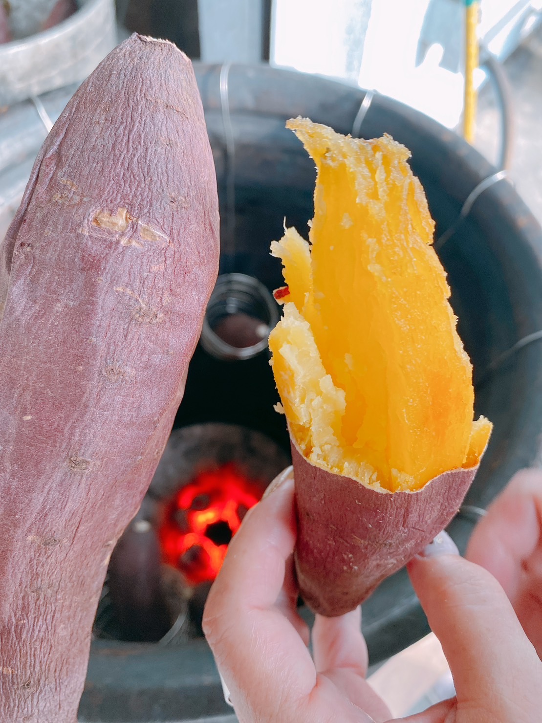 ほくほくと黄金色に焼き上がったさつま芋